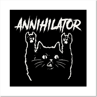 innihilator metal cat Posters and Art